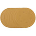 Gold-Sanding-Discs-with-Hook-&-Loop,-150mm,-240-Grit,-6-Dust-Extraction-Holes-(Pack-of-10)
