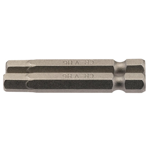 Hexagonal-Insert-Bit,-6mm,-1/4"-Hex,-50mm-Long-(Pack-of-2)