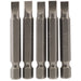 Plain-Slot-Insert-Bit,-5.5mm,-1/4"-Hex,-50mm-Long-(Pack-of-5)
