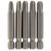 Cross-Slot-Insert-Bit,-1/4"-Hex,-50mm-Long,-No.3-(Pack-of-5)