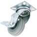 Swivel-Plate-Fixing-Rubber-Castor-with-Brake,-50mm-Diameter,-S.W.L.-50kg