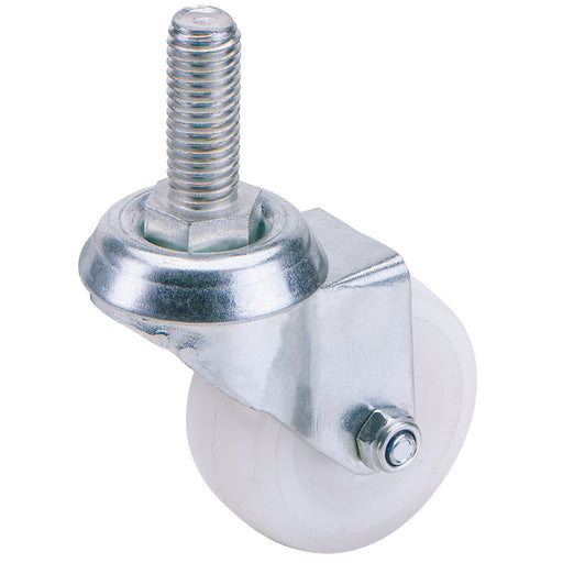 Swivel-Bolt-Fixing-Nylon-Wheel,-50mm-Diameter,-S.W.L.-50kg