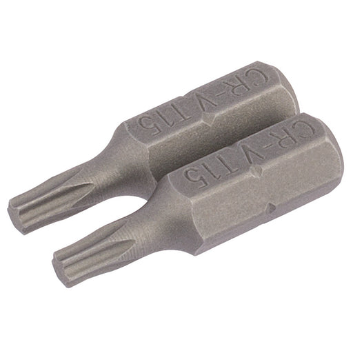 Draper-TX-STARÂ®-Insert-Bit,-1/4"-Hex,-25mm-Long,-T15-(Pack-of-2)
