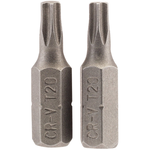 Draper-TX-STARÂ®-Insert-Bit,-1/4"-Hex,-25mm-Long,-T20-(Pack-of-2)