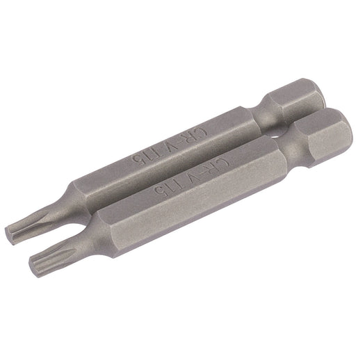Draper-TX-STARÂ®-Insert-Bit,-1/4"-Hex,-50mm-Long,-T15-(Pack-of-2)