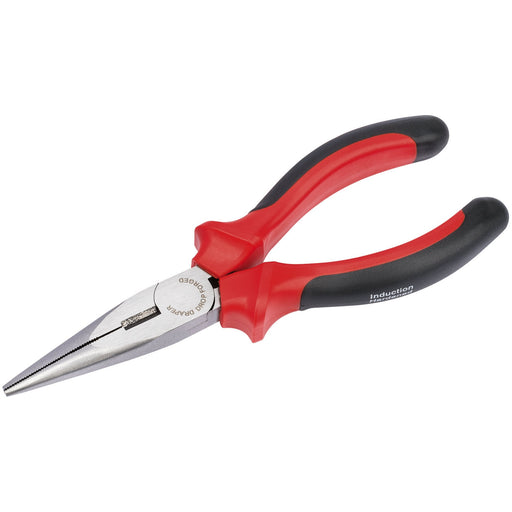 Draper-RedlineÂ®-Heavy-Duty-Long-Nose-Pliers-with-Soft-Grip-Handles,-165mm