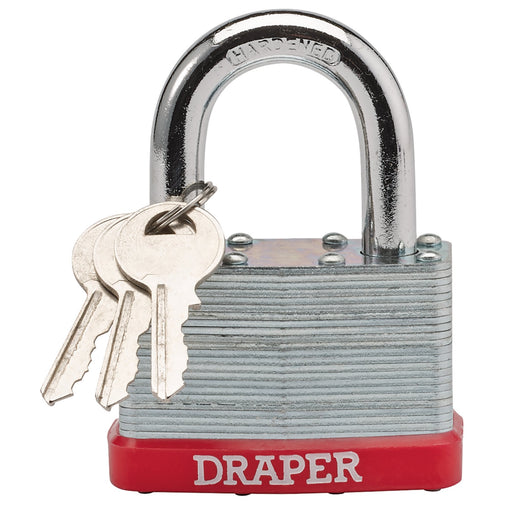 Draper-RedlineÂ®-Laminated-Steel-Padlock,-65mm