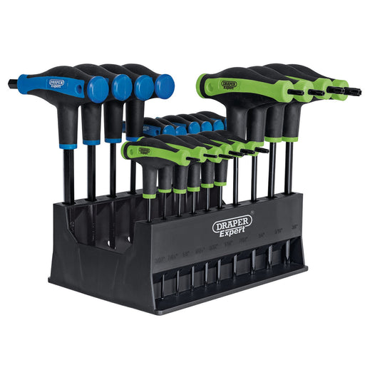 Draper-Expert-TX-STARÂ®-&-Hex-Soft-Grip-Metric-T-Handle-Key-Set-(20-Piece)