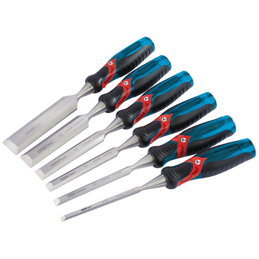 Draper-Expert-Soft-Grip-'Pound-Thru'-Bevel-Edge-Wood-Chisel-Set,-140mm-(6-Piece)