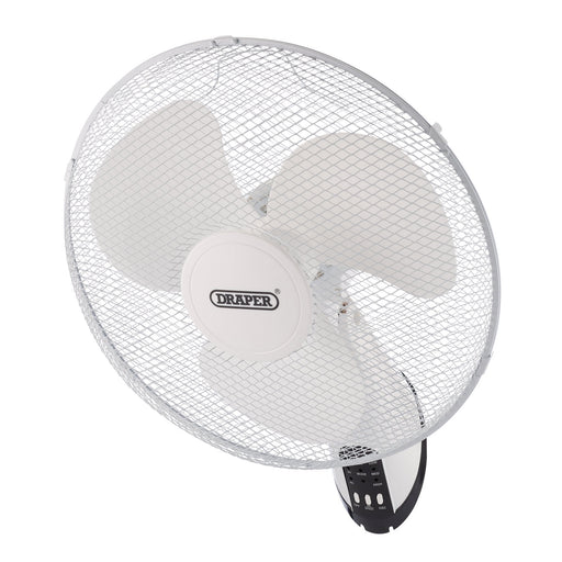 230V-Oscillating-Wall-Mounted-Fan-with-Remote-Control,-16"/400mm,-3-Speed