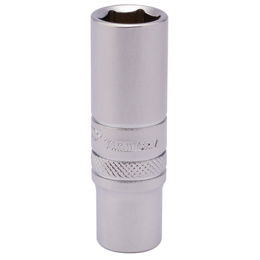 6-Point-Deep-Socket,-1/4"-Sq.-Dr.,-11mm