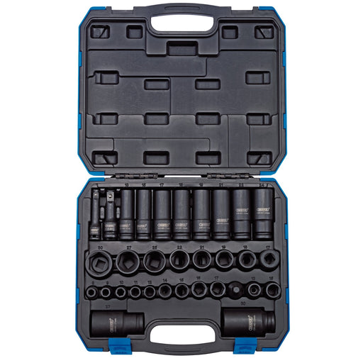 Draper-Impact-Socket-Set,-3/8"-&-1/2"-Sq.-Dr.-(32-Piece)
