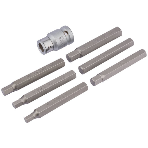 Hexagon-Bit-Set-and-Holder,-1/2"-Sq.-Dr.,-6---12mm-(7-Piece)