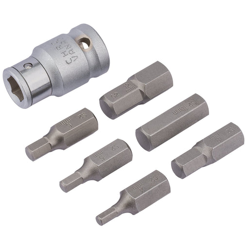 Metric-Hexagon-Bit-Set,-1/2"-Sq.-Dr.-(7-Piece)