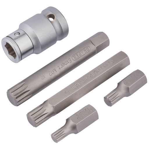 Spline-Bit-Set,-1/2"-Sq.-Dr.-(5-Piece)