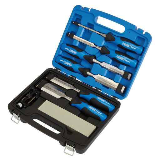 Draper-Expert-Soft-Grip-Wood-Chisel-Kit,-140mm-(8-Piece)