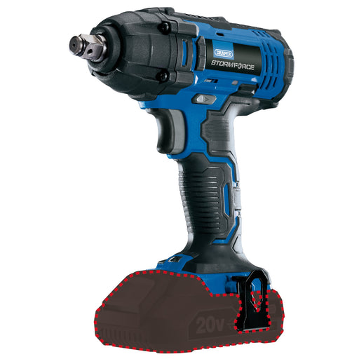 Draper-Storm-Force®-20V-Mid-Torque-Impact-Wrench,-1/2"-Sq.-Dr.,-250Nm-(Sold-Bare)