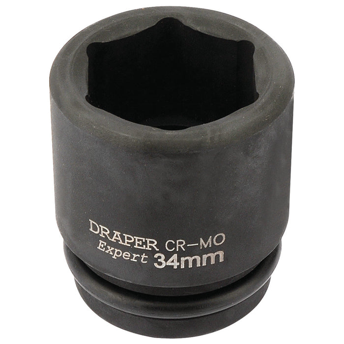 Draper-Expert-HI-TORQ®-6-Point-Impact-Socket,-3/4"-Sq.-Dr.,-34mm