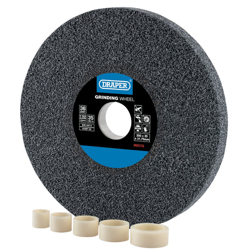 Aluminium-Oxide-Bench-Grinding-Wheel,-200-x-25mm,-36-Grit
