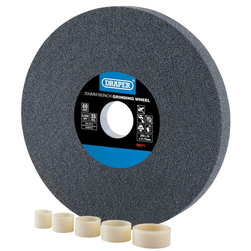 Aluminium-Oxide-Bench-Grinding-Wheel,-200-x-25mm,-60-Grit